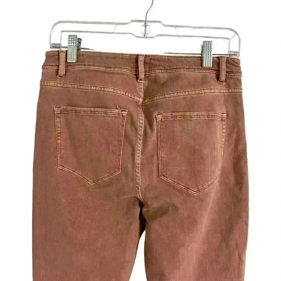 J Jill High Rise Crop Denim in Burnt Orange Size 6 Cuffed‎ Stretch - Picture 3 of 12